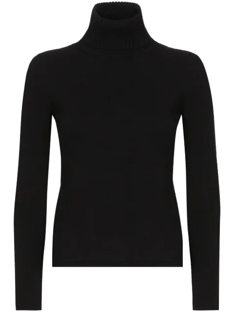 Dolce & Gabbana cashmere turtleneck sweater Black FXW20TJAWYQ