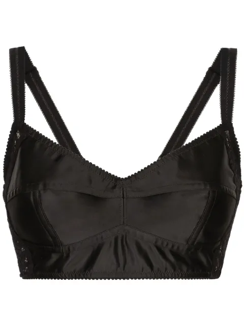 Dolce & Gabbana satin bra top Black F7AC9TGDCL9