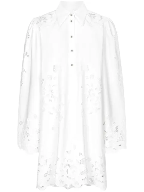 Dolce & Gabbana cut-out shirt mini dress White F6JMIZGDCJL