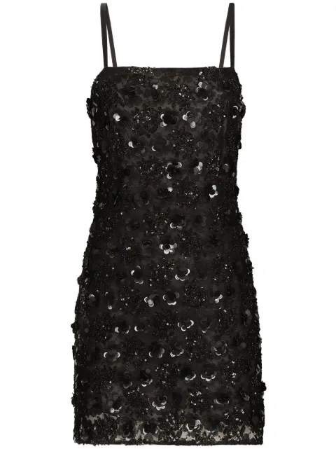 Dolce & Gabbana sequined mini dress Black F6JMMTILMA0