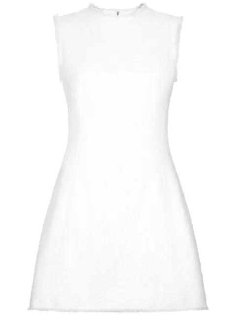 Dolce & Gabbana tweed sleeveless mini dress White F6JKDTHUMT9