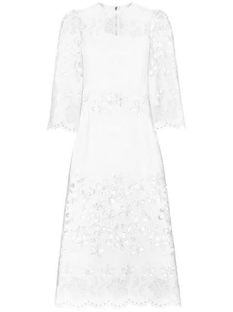 Dolce & Gabbana cut-out stretch-cotton midi dress White F6JIFZGDCJT