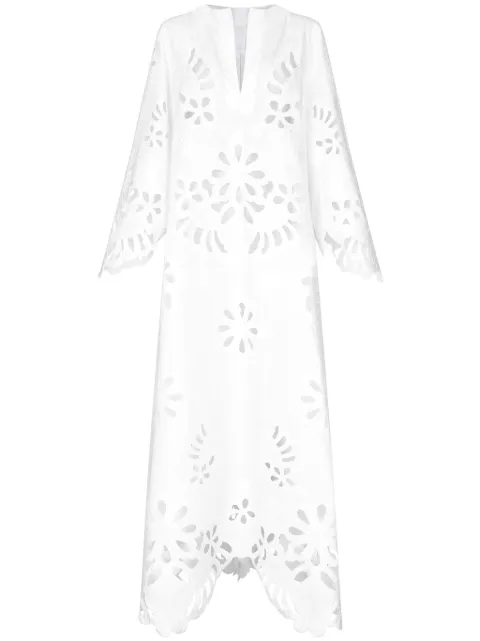 Dolce & Gabbana cut-out cotton kaftan maxi dress White F6JIEZGDCJ3