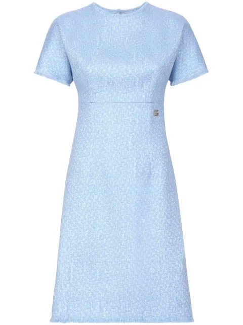 Dolce & Gabbana DNA bouclé A-line midi dress Blue F6ARVTGDCL1