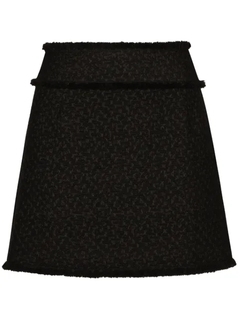 Dolce & Gabbana DNA bouclé mini skirt Black F4CR5TGDCLWN0000