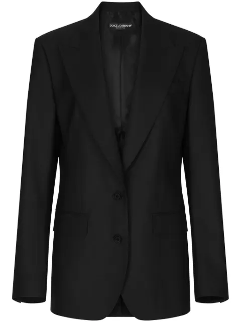 Dolce & Gabbana single-breasted virgin wool blazer Black F290XTFU28D