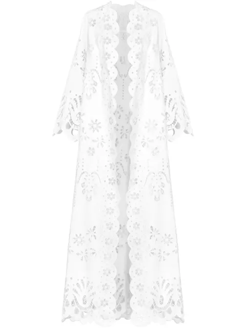 Dolce & Gabbana macramé cut-out long coat White F0E2TZGDCJ1