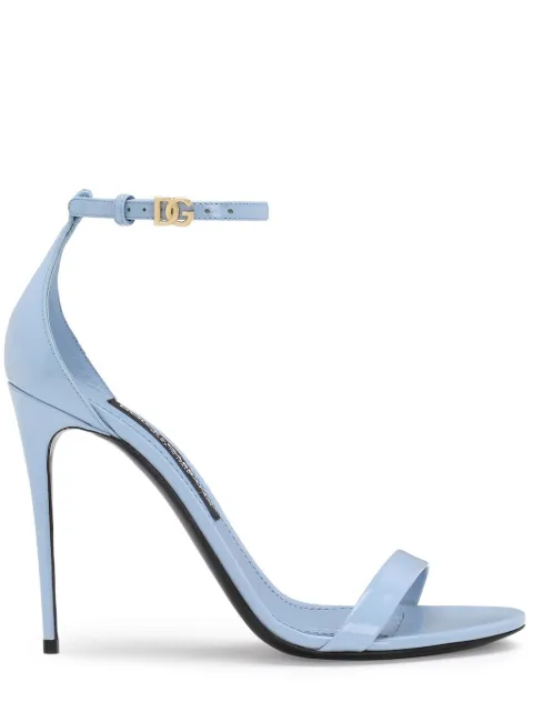 Dolce & Gabbana polished calfskin sandals Blue CR1717A1037