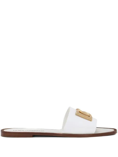 Dolce & Gabbana flat slippers in calfskin White CQ0619AW576