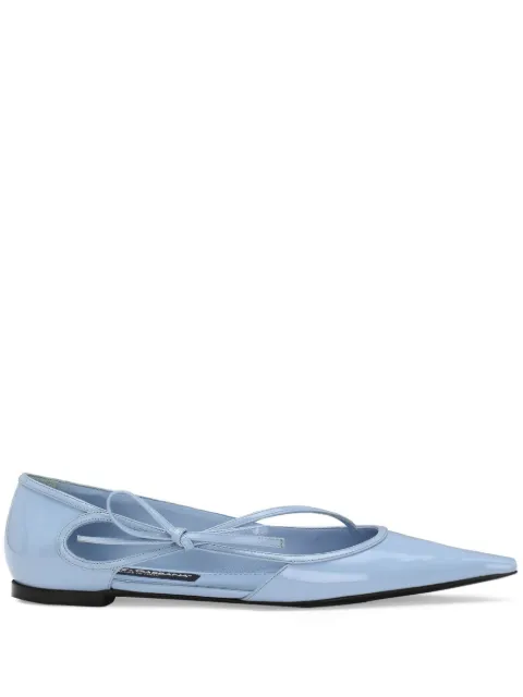Dolce & Gabbana DNA leather ballerina shoes Blue CB0217A1037