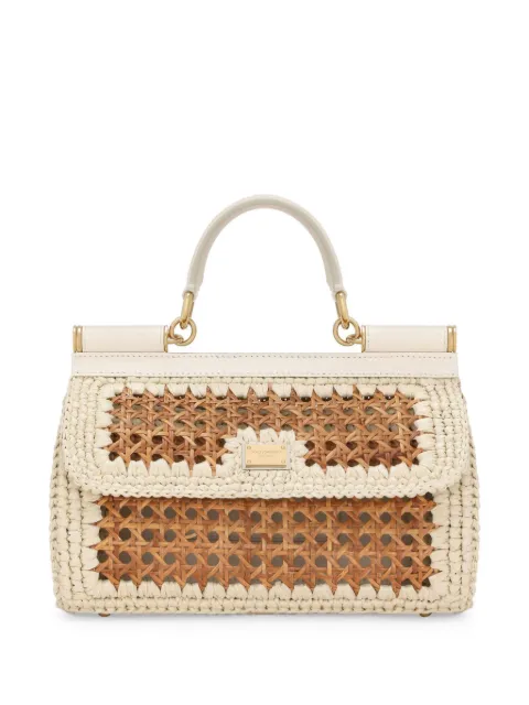 Dolce & Gabbana Sicily cotton-blend bag Neutrals BB7652AV888