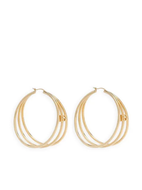 Dolce & Gabbana DG logo-charm multi-hoop earrings Gold WEQ6M5W1111