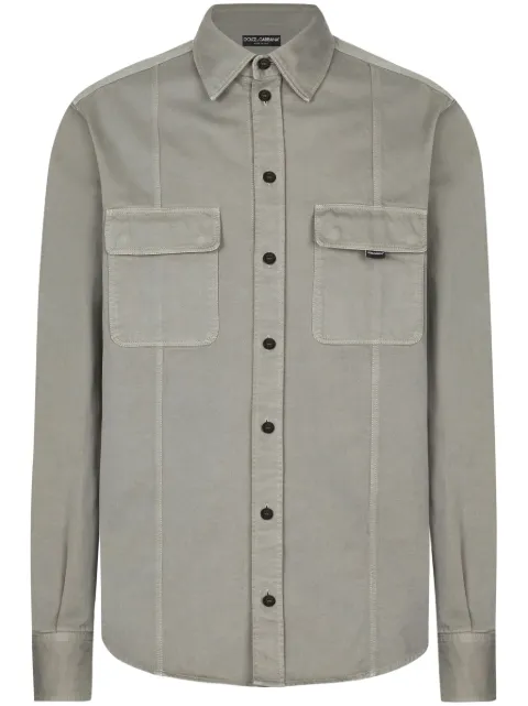 Dolce & Gabbana seam-detail shirt Grey G5MA8TG8LH0