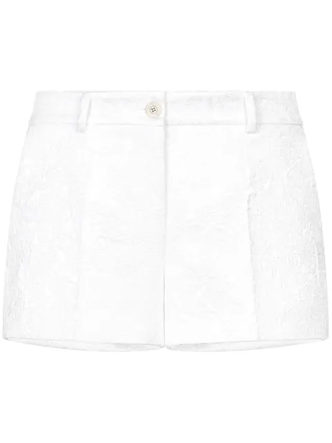 Dolce & Gabbana Brocade above-knee shorts White FTC55TFJTBV