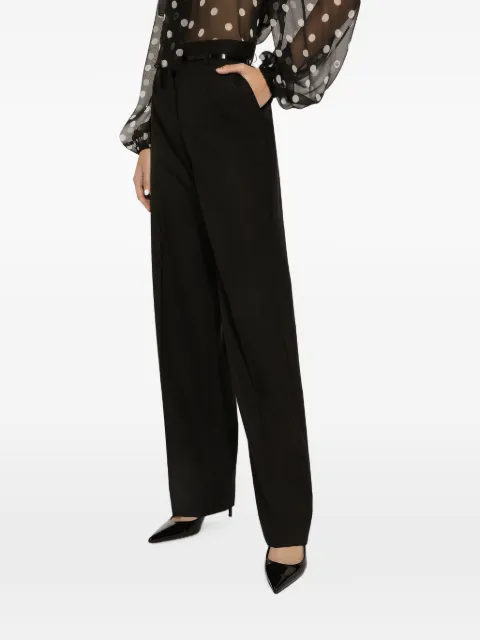 Dolce & Gabbana flared virgin-wool trousers Black FTC31TFU28D