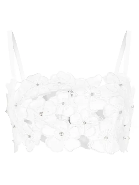 Dolce & Gabbana rhinestone-embellished bralette top White F7AB4ZGDCKB