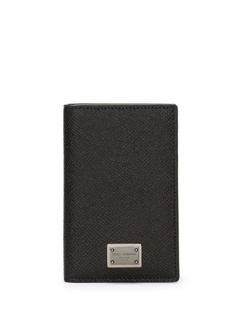 Dolce & Gabbana Dauphine-print calfskin bifold card holder Black BP3323AG219