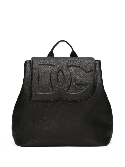 Dolce & Gabbana logo-embossed leather backpack Black BM2331A8034