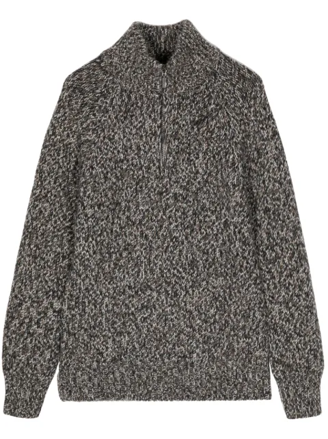 Cruciani half-zip wool-silk jumper Black UC3261010C13LZ70