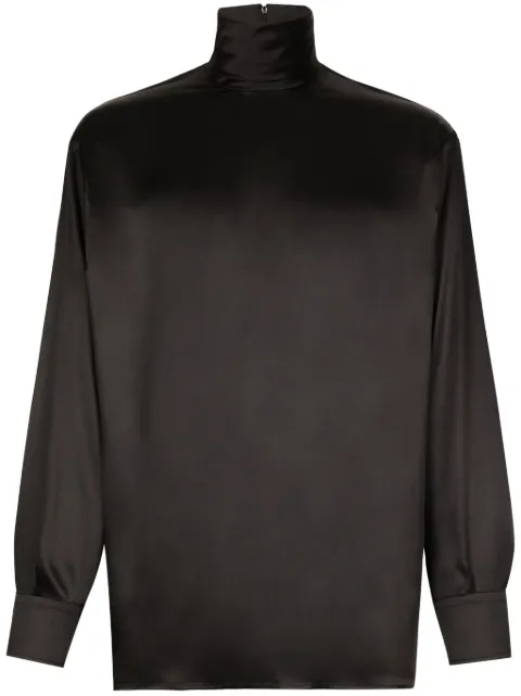 Dolce & Gabbana high-neck shirt Black G8SD9TFU1NU