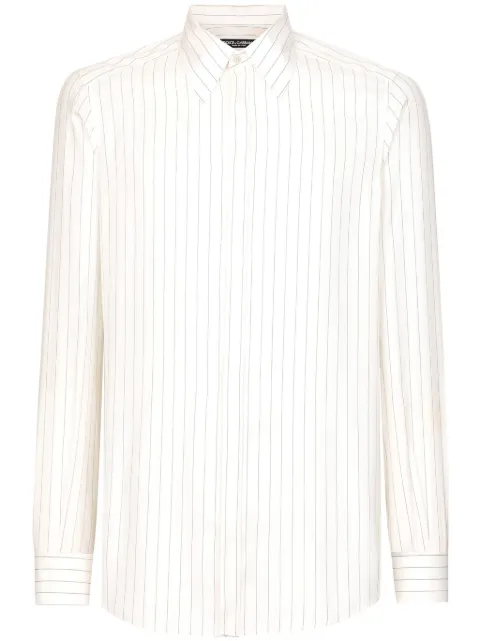 Dolce & Gabbana striped cotton shirt White G5MA3TFB1BRS8051