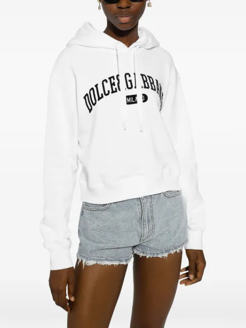 Dolce & Gabbana logo-print hoodie White F9O00TGDCNU