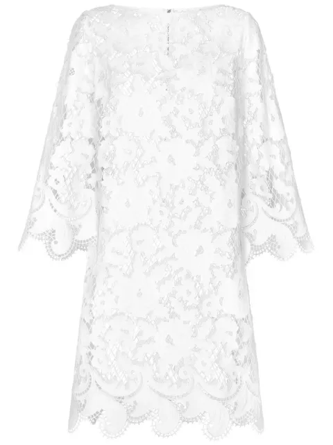 Dolce & Gabbana mini embroidered mesh dress White F6JKRZFG6AD