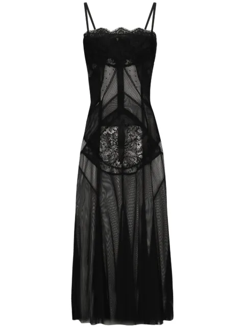 Dolce & Gabbana semi-sheer dress Black F6JBVTGDCER