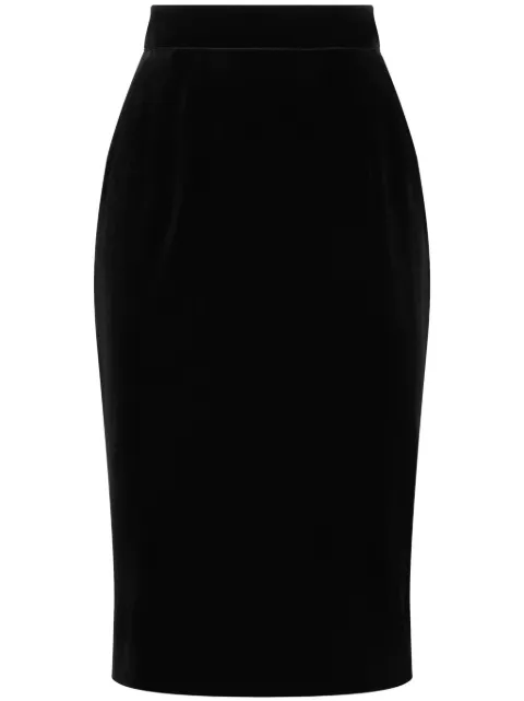 Dolce & Gabbana velvet skirt Black F4CYXTFUWD6
