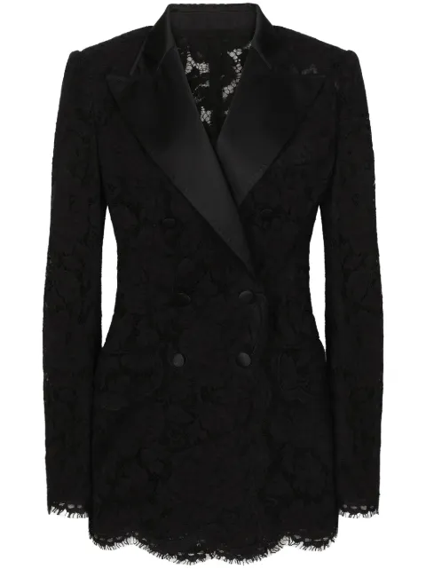 Dolce & Gabbana DNA floral lace blazer jacket Black F29TRTHLM7L