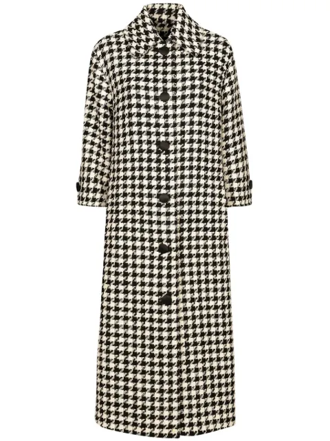Dolce & Gabbana houndstooth trench coat Black F0F1OTFQ3F0