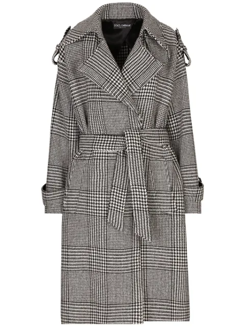 Dolce & Gabbana check-pattern coat Grey F0E2DTFQMKH
