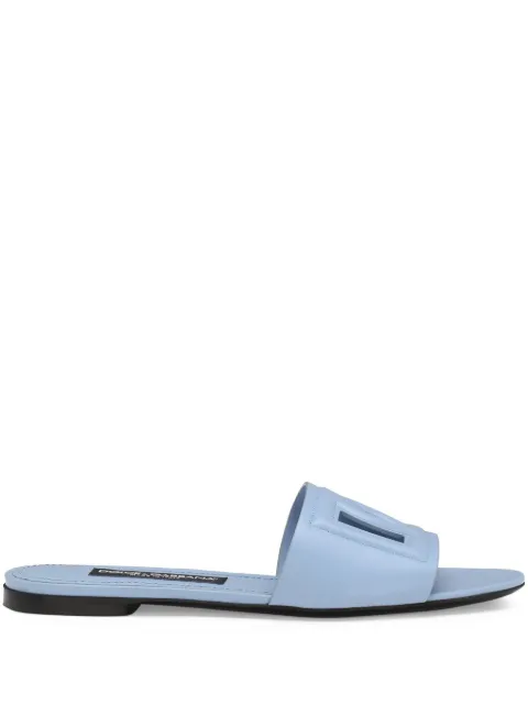 Dolce & Gabbana DNA DG Logo leather sandals Blue CQ0436AY329