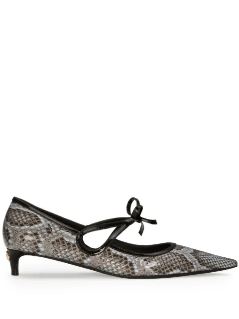 Dolce & Gabbana leather ribbon-tie pumps Brown CD1858A2Y83