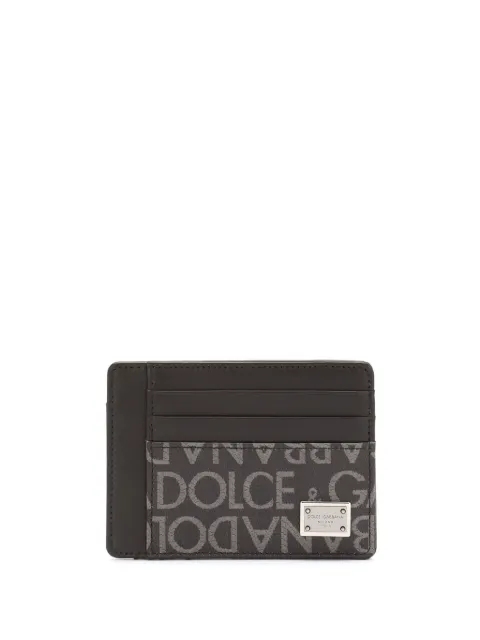 Dolce & Gabbana coated jacquard card holder Black BP3325AJ705