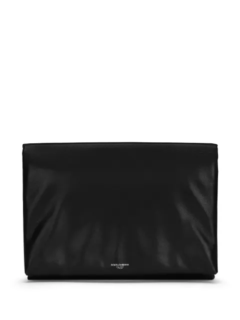 Dolce & Gabbana logo-print clutch bag Black BM3075AF984