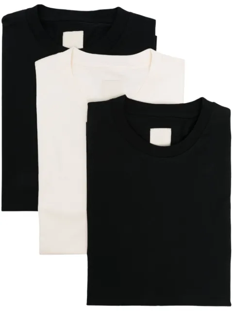 Emporio Armani logo-patch cotton T-shirts (pack of three) Black 8N1D631JFFZ