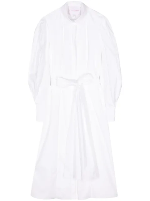 Carolina Herrera tied-waist cotton shirtdress White S2411N512SCT