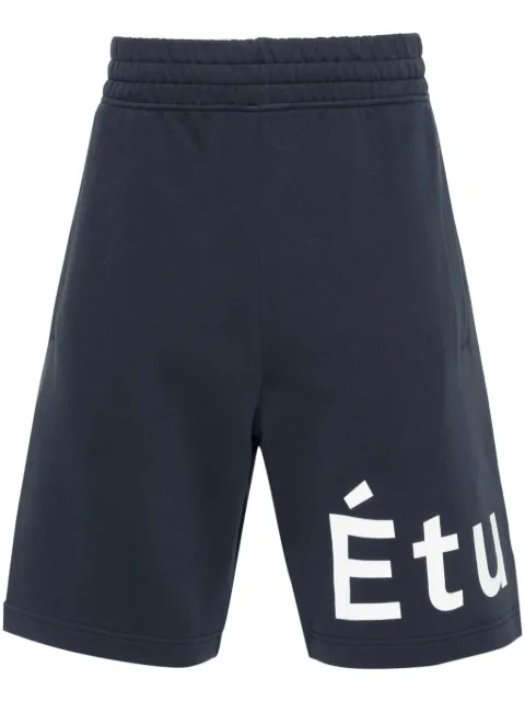 Études Studio Tempera logo-print cotton shorts Blue E24MM400A01544
