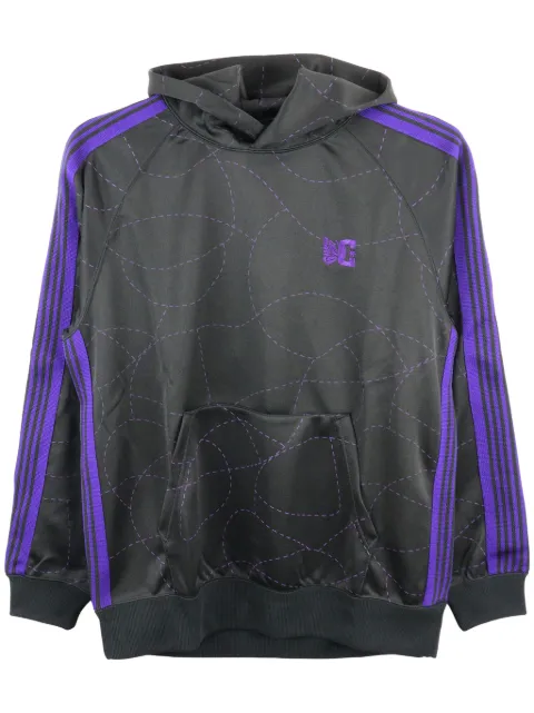 Needles x DC graphic-print hoodie Black MR608