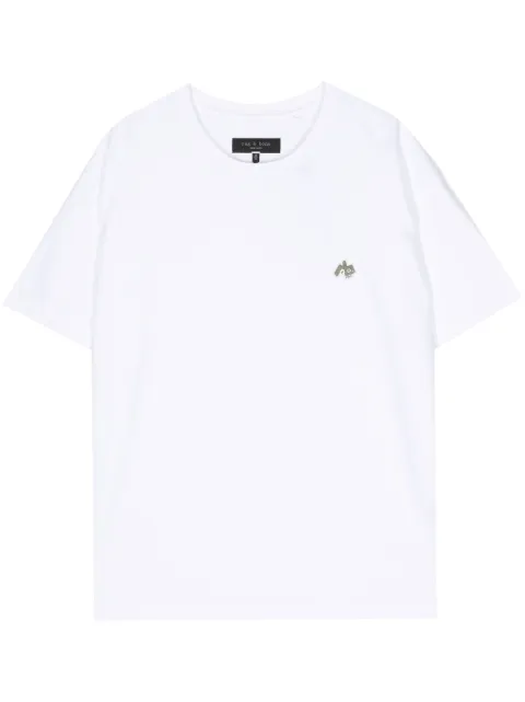 rag & bone appliqué-detail cotton T-shirt White MBC24ST042GX42