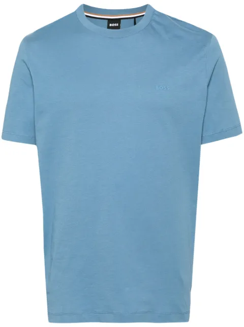 BOSS raised-logo cotton T-shirt Blue 50468347