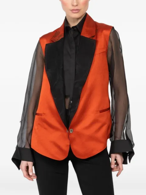 IBRIGU sleeveless satin waistcoat Orange 11IB53KDAILYORANGE3