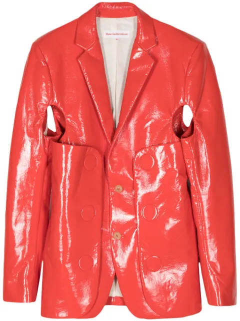 Walter Van Beirendonck Star cut-out blazer Red 1011