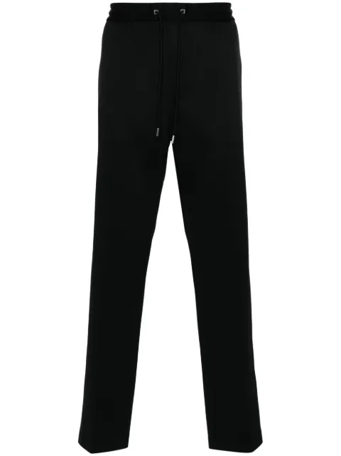 Moncler logo-patch drawstring trousers Black L20912A0003389ALO