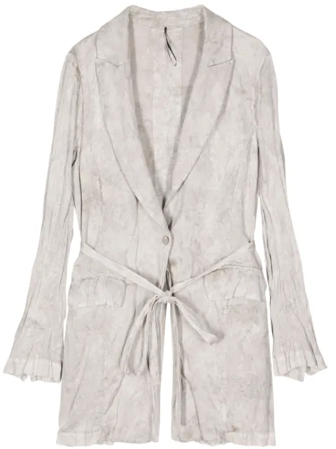 Masnada belted distressed coat Neutrals 7640