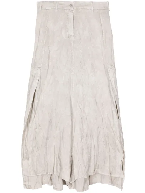 Masnada layered pleated midi skirt Neutrals 7643