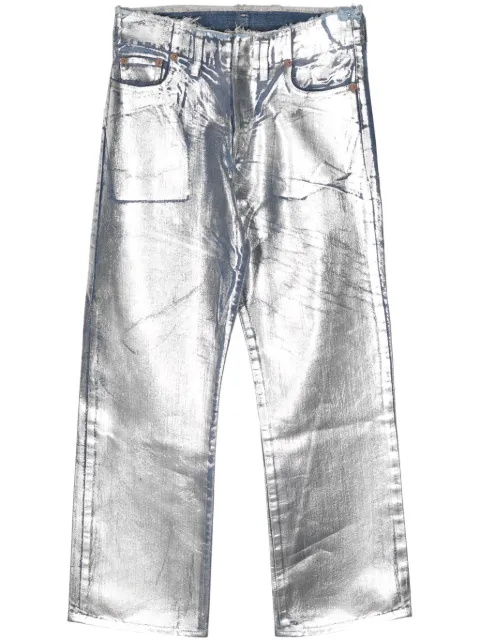 Doublet Silver foil-coated jeans Silver 24SS09PT261
