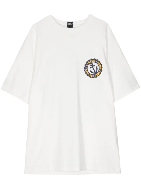 Stance chest logo-print detail t-shirt Neutrals ST24SSMJSS011OW0