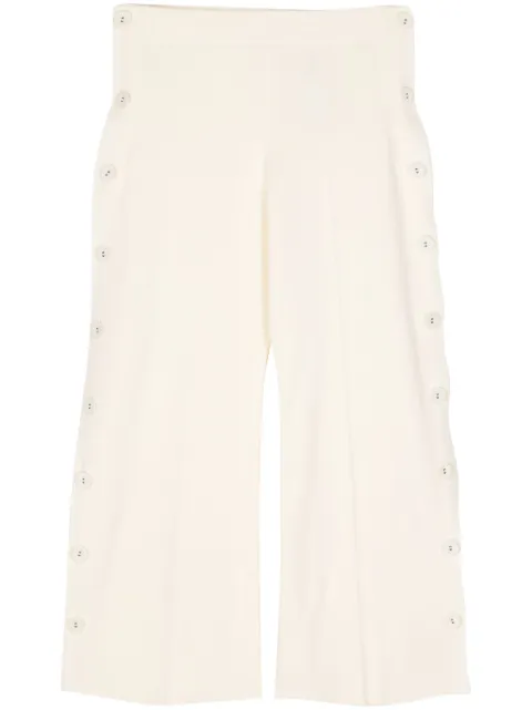 Jil Sander side-button straight-leg trousers Neutrals J02KA0242J15391